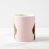 Personalisierter rosa Hund-Foto-Mug Kaffeetasse (Mittel)