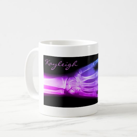 Personalisierter rosa kaffeetasse (Vorderseite Links)