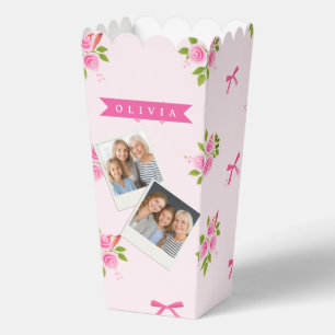 Personalisierter Rosa Kokette Mädchenname mit Blum Geschenkschachtel