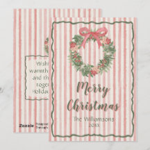 Personalisierter rosa Kranz Weihnachten