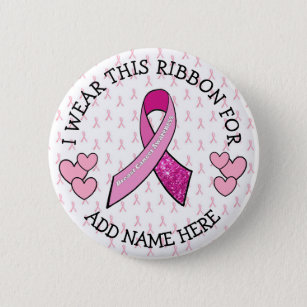 Personalisierter rosa Krebs-Knopf Button