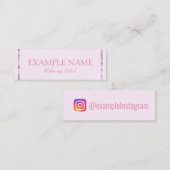 Personalisierter "rosa Leaf"-Instagramm Mini Visitenkarte (Vorne/Hinten)