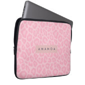 Personalisierter Rosa Leopardenprint Laptopschutzhülle (Vorne Rechts)