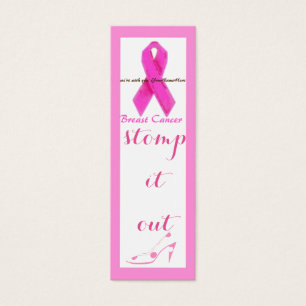 Personalisierter rosa Lesezeichen Brustkrebs