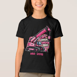 Personalisierter Rosa Lift Hoch Träume Groß Tri-Blend Shirt