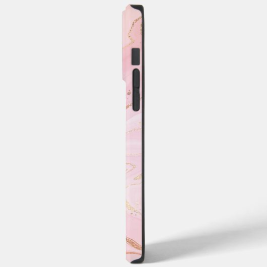 Personalisierter rosa Marmor Case-Mate iPhone Hülle (Rückseite / Links)