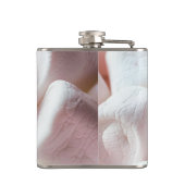 Personalisierter Rosa Marshmallow-Traum Flachmann (Rückseite)