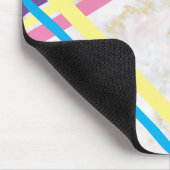 Personalisierter, rosa Maus-Schreibtisch-PC Mousepad (Ecke)