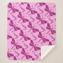 Personalisierter Rosa-Name-Drachenmappendecke