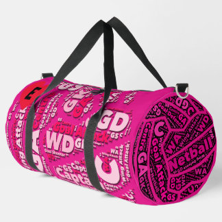 Personalisierter rosa Netball Duffle Bag