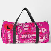 Personalisierter rosa Netball Duffle Bag (Vorderseite)