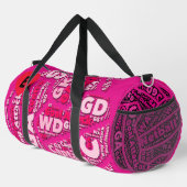 Personalisierter rosa Netball Duffle Bag (Rechte Ecke)