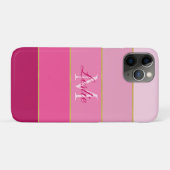 Personalisierter rosa Ombre-Farbblock Case-Mate iPhone Hülle (Rückseite (Horizontal))