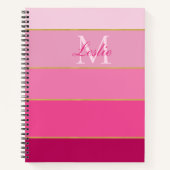 Personalisierter rosa Ombre-Farbblock Notizblock (Vorderseite)