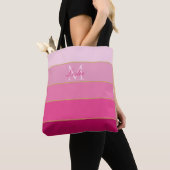 Personalisierter rosa Ombre-Farbblock Tasche (Von Nahem)