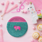 Personalisierter rosa pappteller (Party)