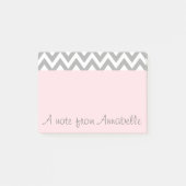 Personalisierter rosa Post It Notes Office-Geschen Post-it Klebezettel (Vorderseite)