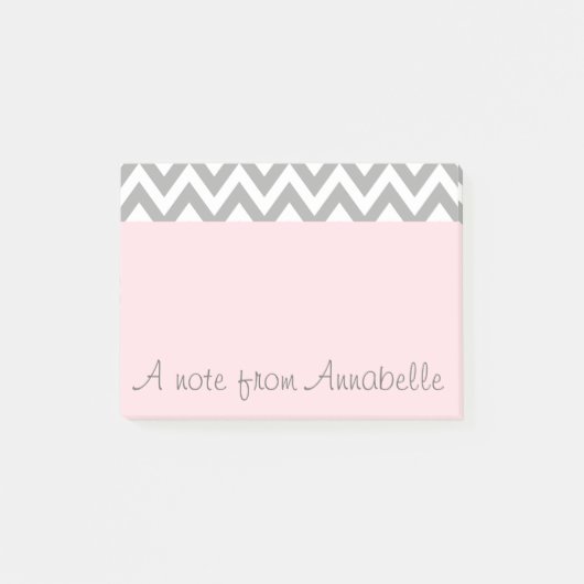 Personalisierter rosa Post It Notes Office-Geschen Post-it Klebezettel (Vorderseite)