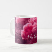 Personalisierter Rosa Rauch Kaffeetasse (Vorderseite Links)