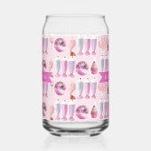 Personalisierter Rosa Retro-Milchshake Niedlich Co Dosenglas (Links)