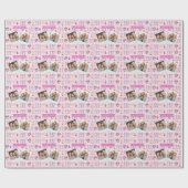 Personalisierter Rosa Retro-Milchshake Niedlich Co Geschenkpapier (Flach)