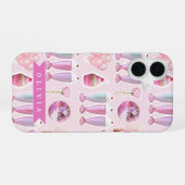 Personalisierter Rosa Retro-Milchshake Niedlich Co iPhone 16 Hülle (Rückseite (Horizontal))