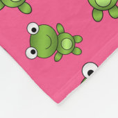 Personalisierter rosa rosa Herzstreifen der grünen Fleecedecke (Ecke)