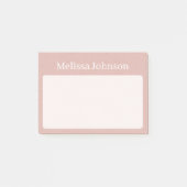 Personalisierter rosa Sand Post-it Klebezettel (Vorderseite)