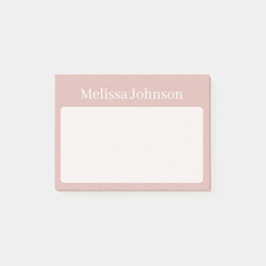 Personalisierter rosa Sand Post-it Klebezettel (Vorderseite)