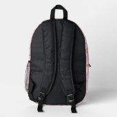 Personalisierter rosa Schleifen Mädchen Rucksack (Rückseite)