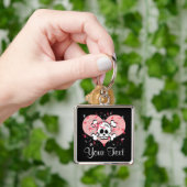 Personalisierter rosa schlüsselanhänger (Hand)