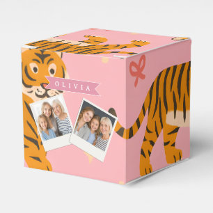 Personalisierter Rosa Tiger Chic Edgy Lustiger Sti Geschenkschachtel