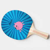 Personalisierter rosa tischtennis schläger (Seitenansicht)