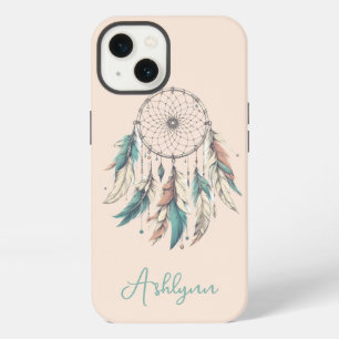 Personalisierter Rosa Traumfänger Boho Chic ip iPhone 13 Hülle