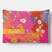 Personalisierter Rosa- und Orangengarten Zubehörtasche (Vorderseite)