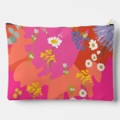 Personalisierter Rosa- und Orangengarten Zubehörtasche (Rückseite)