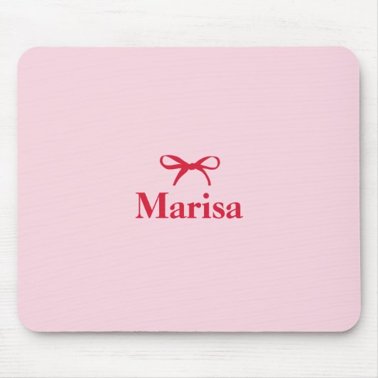 Personalisierter Rosa- und Rotweinname Mousepad (Vorne)