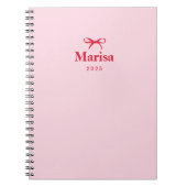 Personalisierter Rosa- und Rotweinname Notizblock (Vorderseite)