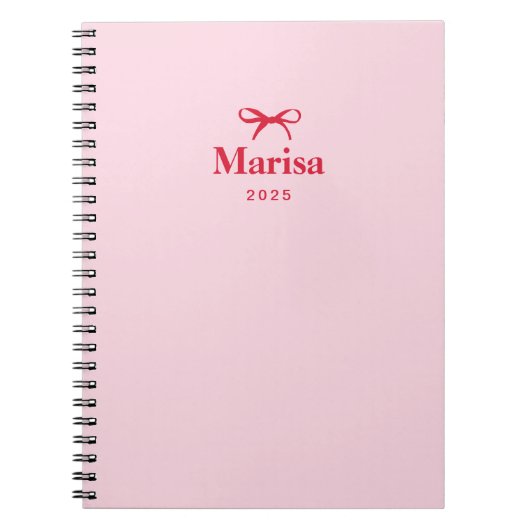 Personalisierter Rosa- und Rotweinname Notizblock (Vorderseite)