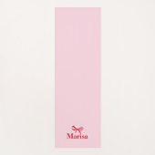 Personalisierter Rosa- und Rotweinname Yogamatte (Vorderseite)