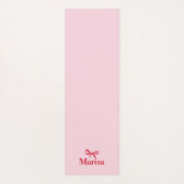 Personalisierter Rosa- und Rotweinname Yogamatte (Rückseite)