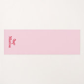 Personalisierter Rosa- und Rotweinname Yogamatte (Vorderseite (Horizontal))