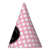 Personalisierter rosa und weißer partyhütchen (Rechts)