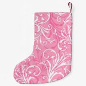 Personalisierter Rosa Zierweihnachtsfest Strumpf Kleiner Weihnachtsstrumpf (Rückseite)