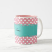 Personalisierter rosa zweifarbige tasse (VorderseiteRechts)