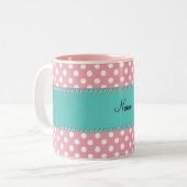 Personalisierter rosa zweifarbige tasse (Vorderseite Links)