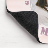 Personalisierter, rosafarbener Mauspad für die Mam (Ecke)