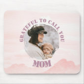 Personalisierter, rosafarbener Mauspad für die Mam (Vorne)