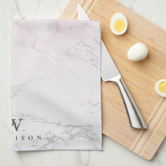 Personalisierter Rose-Glitzer Geschirrtuch (Viertel Falte)