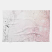 Personalisierter Rose-Glitzer Geschirrtuch (Horizontal)